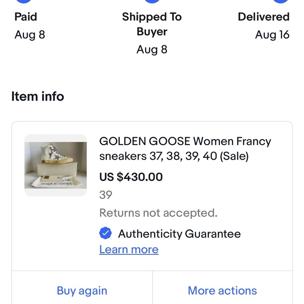 Brand new in box Golden Goose high tops size 39 - Picture 8 of 12